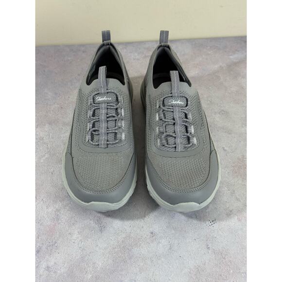Skechers Womens Size 8 - 100668 Gray Relaxed Fit Memory Foam Slip On Sneaker - Picture 1 of 12